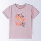 Milou Toddler Girls Half Sleeve Printed T-Shirt Lavender Strawberry Print