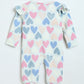 Milou Infant Girls Heart Print Bodysuit White
