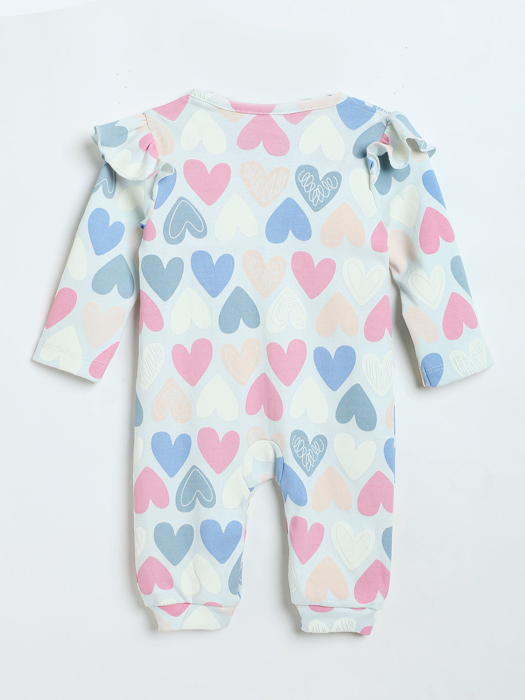 Milou Infant Girls Heart Print Bodysuit White