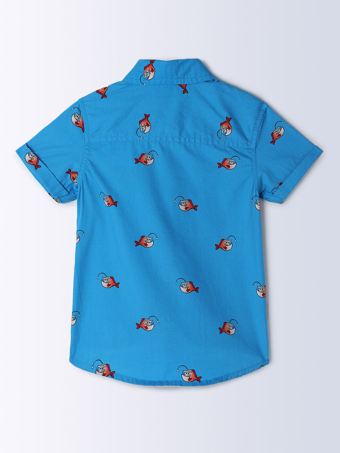 Milou Kids Cotton Half Sleeves All Over Printed Bio Washed Shirt for Boys SH-CU007