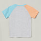 Milou Boys Cotton T-Shirt Grey & Peach