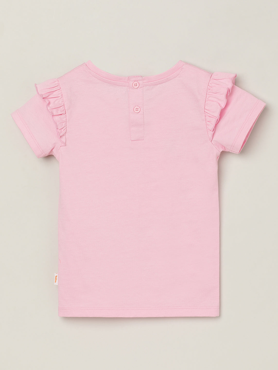 Milou Baby Girls Short Sleeve Printed T-Shirt Pink