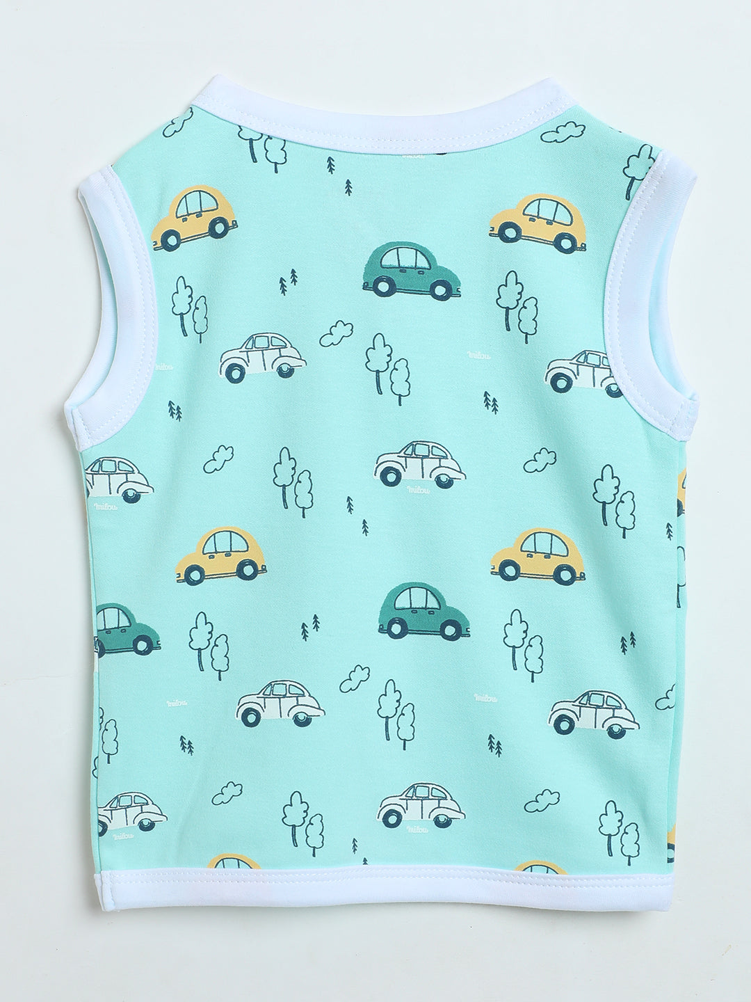Cotton Sleeveless Bio Washed Printed Jhabla Set of 3