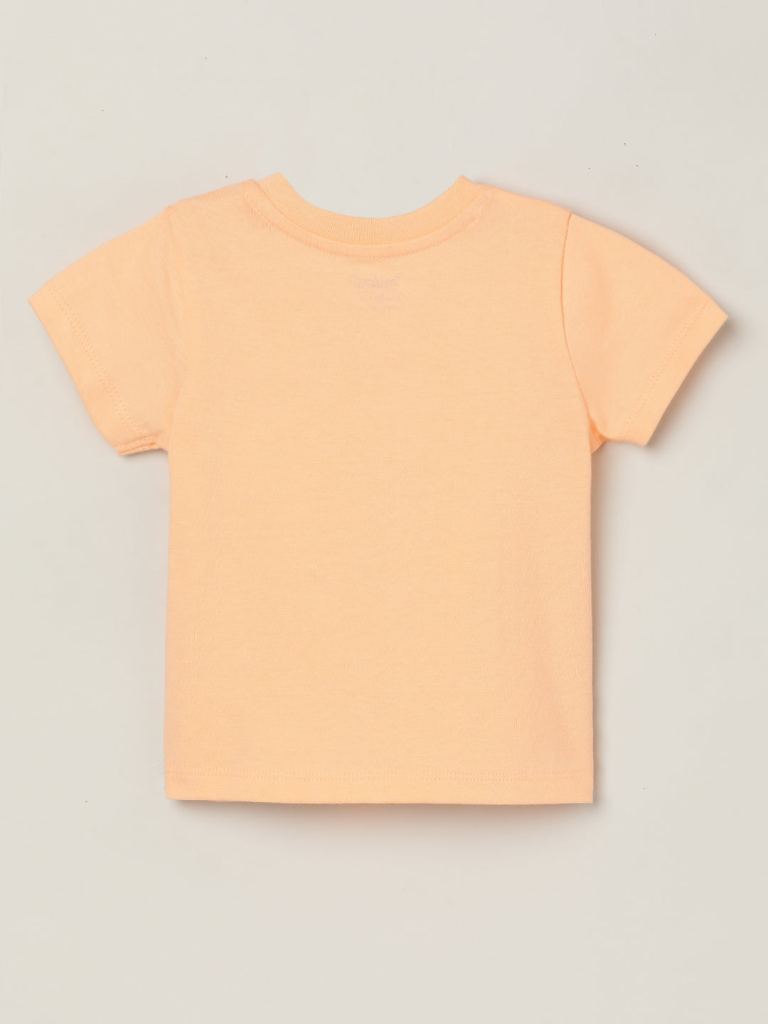 Milou Boys Bio-Washed T-Shirt & Shorts Set Peach & Blue