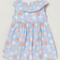 Milou Girls Blue Floral Cotton Dress