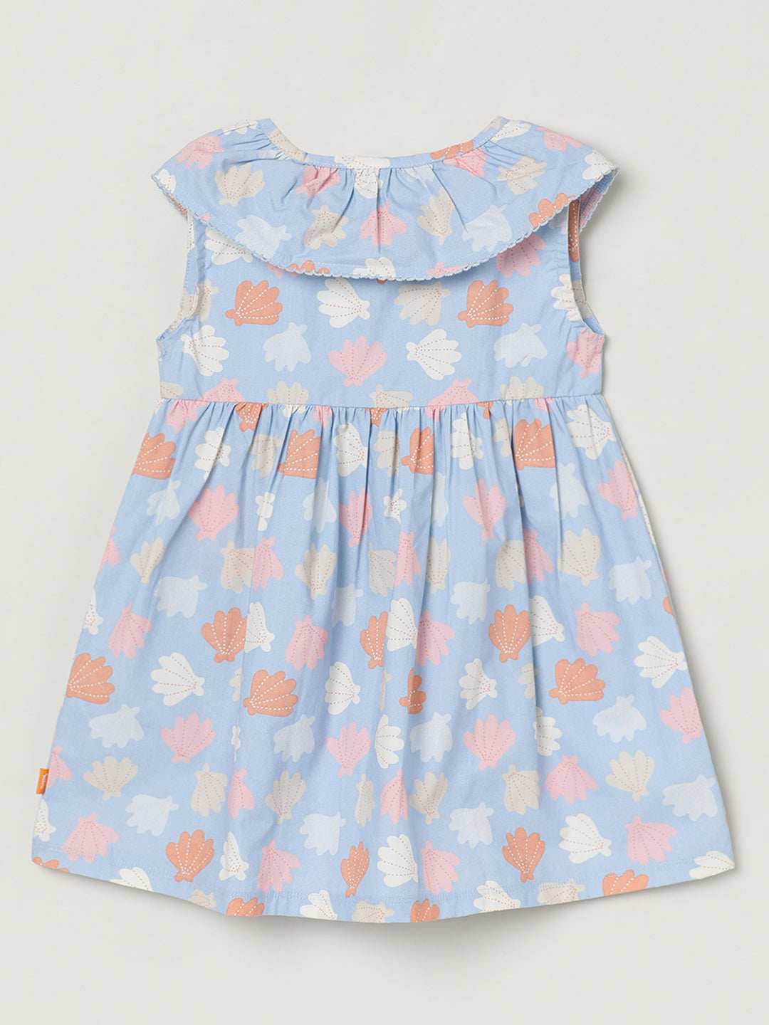 Milou Girls Blue Floral Cotton Dress