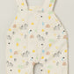 Milou Baby Boys Printed Dungaree White Animal Print