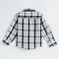 Milou Boys Full Sleeve Checked Bio-Washed Shirt Black Check