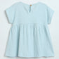 Milou Baby Girls Blue Cotton Dress