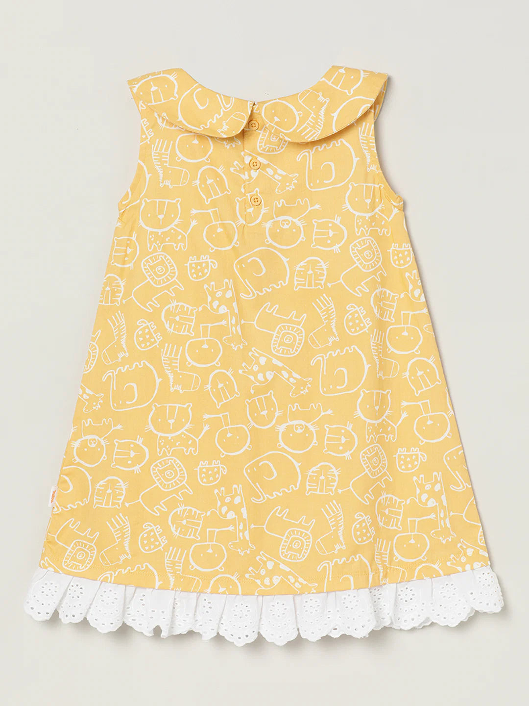 Milou Baby Girls Yellow Cotton Dress