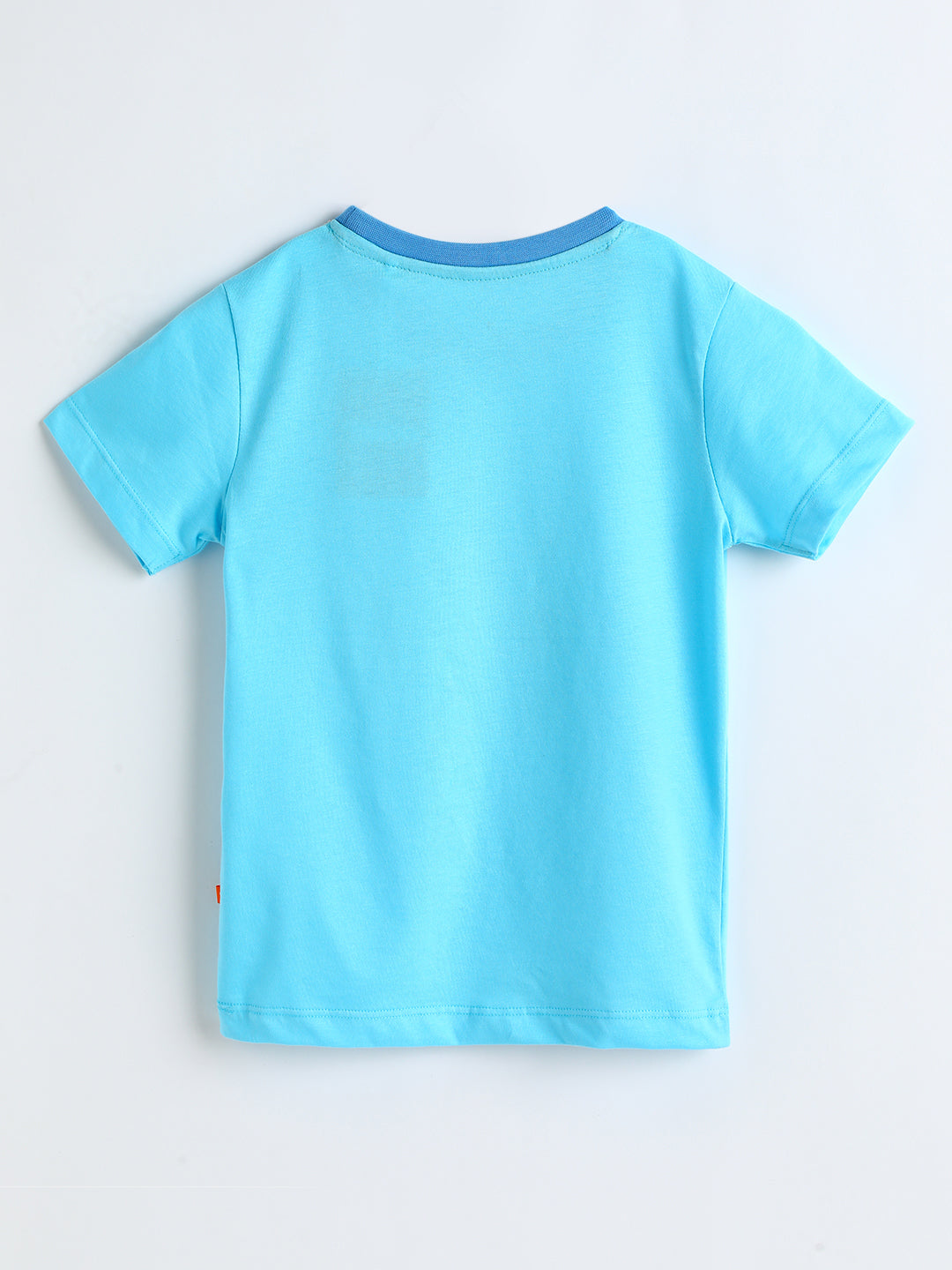 Milou Cotton Half Sleeves Bio Washed Printed T-Shirt -BBASICTEE004-TQ