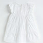 Milou Girls 3 Tier Swiss Dot Dress White