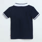 Milou Boys Cotton Polo T-Shirt Navy Blue