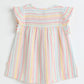 Milou Girls Cotton Striped Dress Pastel Stripe