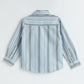 Milou Boys Full Sleeve Stripedd Bio-Washed Shirt Sky Blue Striped