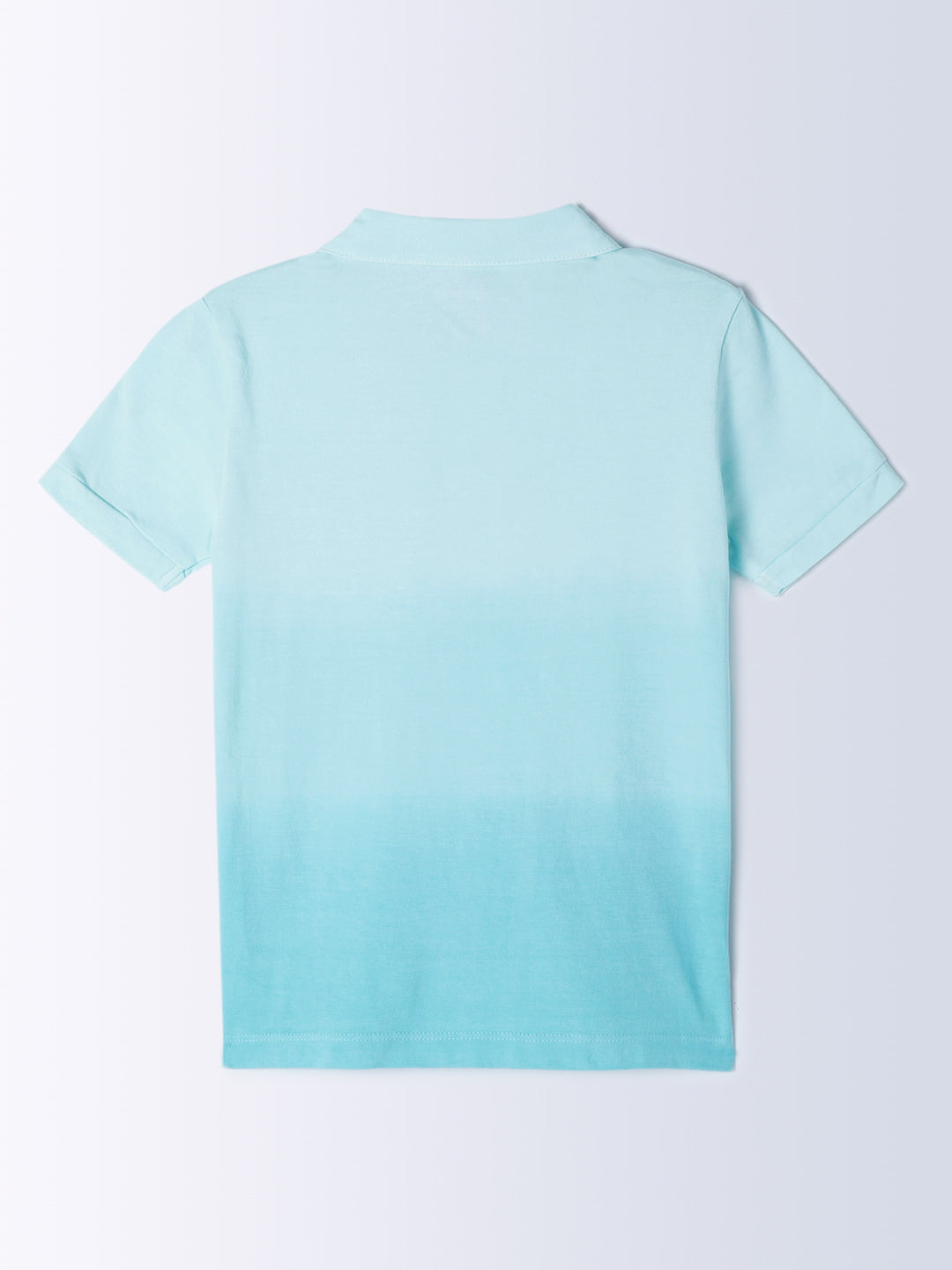 Milou Kids Cotton Bio Washed Half Sleeve Polo Neck T-Shirt for Boys - Blue