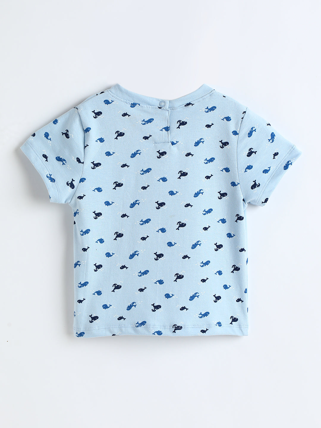 Milou Cotton Half Sleeves Bio Washed Printed T-Shirt -MGBBB002-SKYAOP