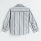 Milou Boys Full Sleeve Stripedd Bio-Washed Shirt Grey Striped