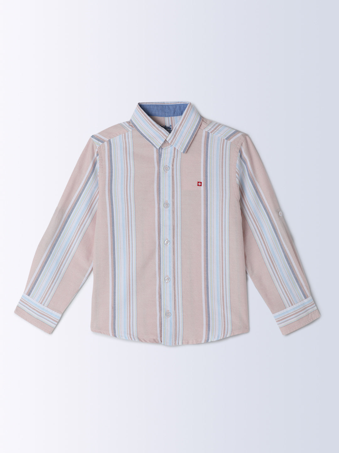 Milou Kids Cotton Full Sleeves Striped Bio Washed Shirt for Boys SH-CU005