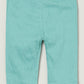 Milou Girls Cotton Solid Bio-Washed Leggings Mint Green