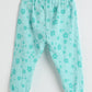 Milou Girls Printed Pull-Up Jogger Pants Mint Floral Print