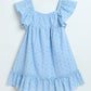 Milou Baby Girls Blue Hakoba Cotton Dress