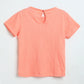 Milou Baby Girls Peach Cotton Top