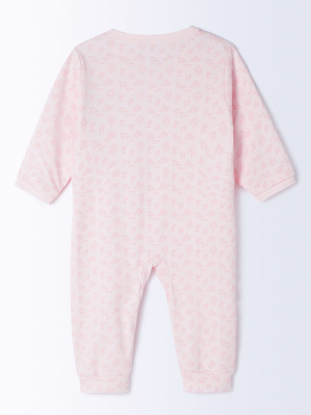 Milou Cotton Full Sleeves Bio Washed Infant Bodysuit - Pink
