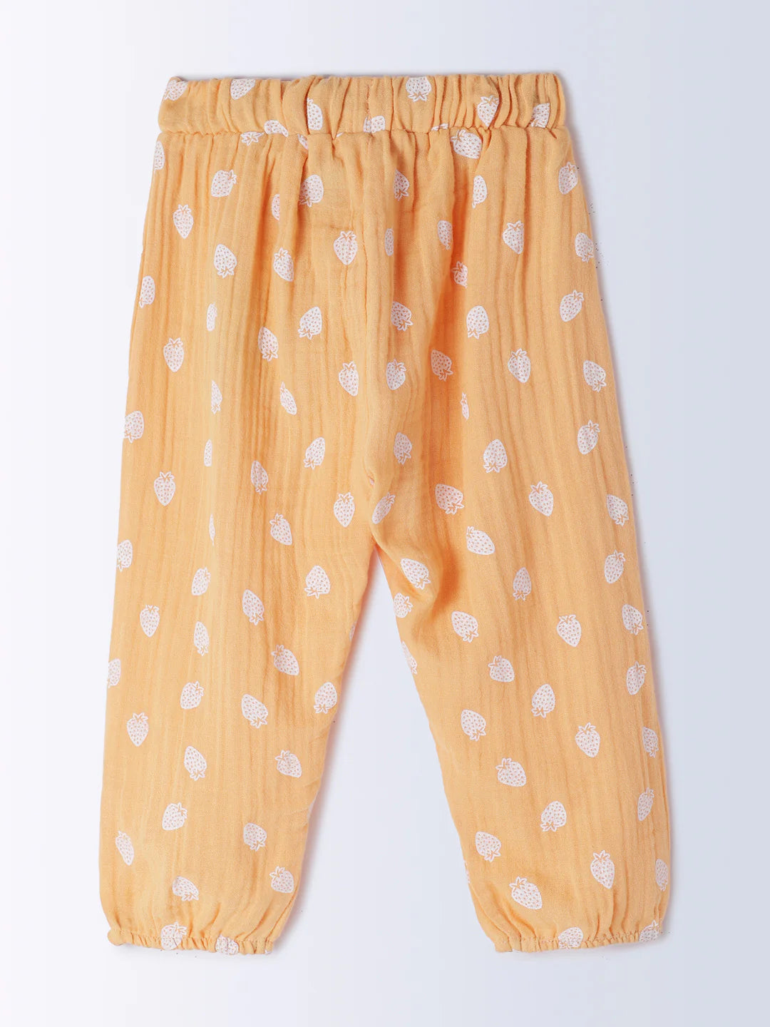Milou Kids Girls Orange Cotton Trousers