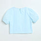 Milou Baby Girls Blue Cotton Top