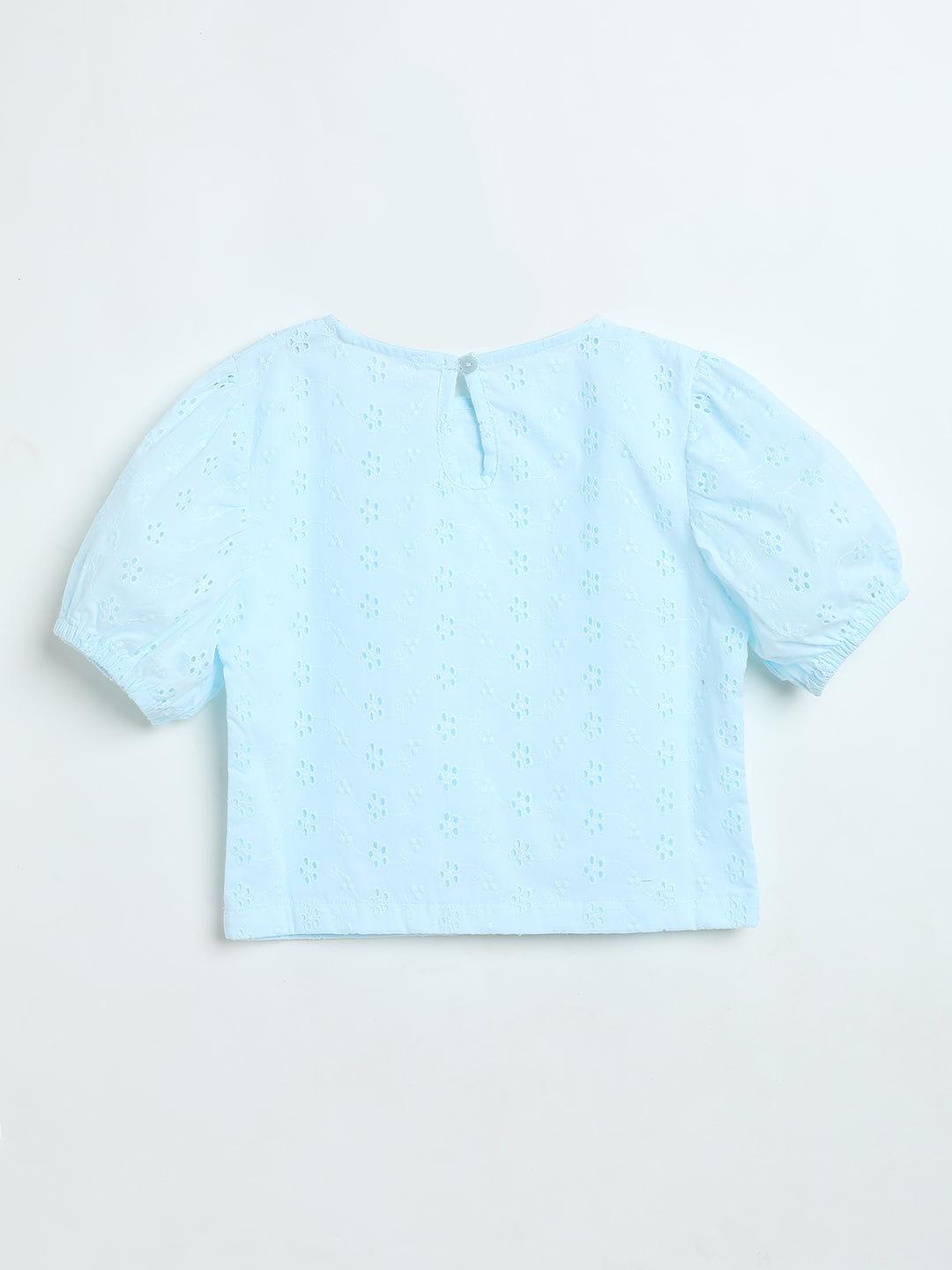 Milou Baby Girls Blue Cotton Top
