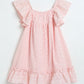 Milou Baby Girls Pink Hakoba  Cotton Dress