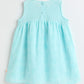 Girls Aqua Cotton Dress | Toddler Sleeveless A-Line Dress | Milou Kids