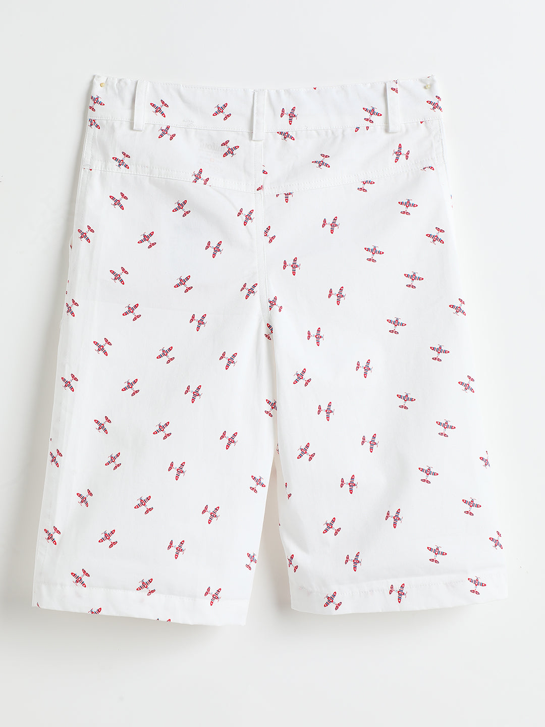 Milou Boys Woven Shorts White Print