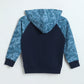 Milou Boys Sweatshirt Indigo Blue Graphic Print