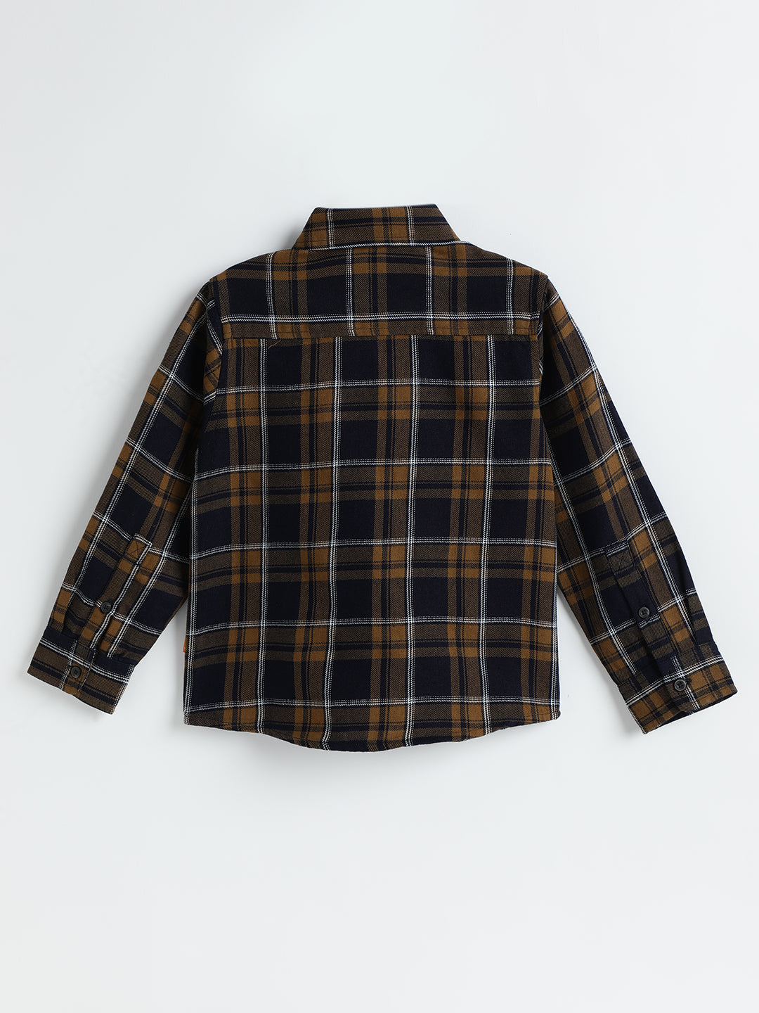 Milou Kids Cotton Full Sleeves Checked Bio Washed Shirt for Boys-SH-RE018-INMT