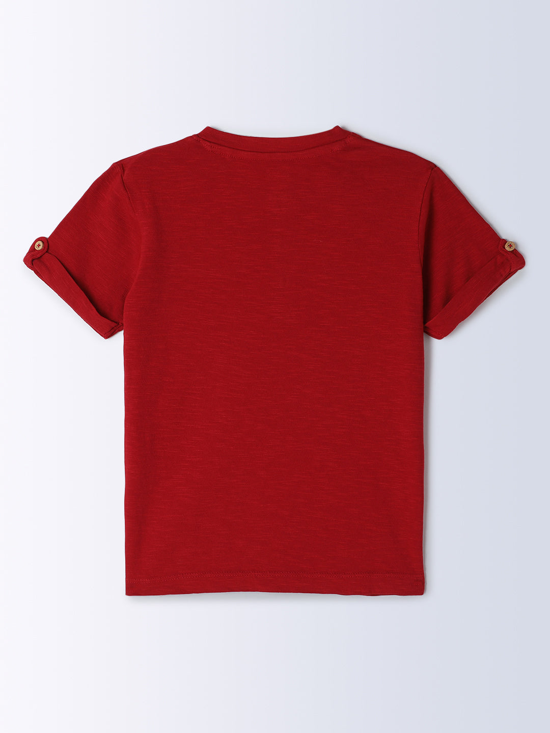 Milou Kids Cotton Half Sleeves Henley Neck Bio Washed T-Shirt for Boys TBNCTEE005