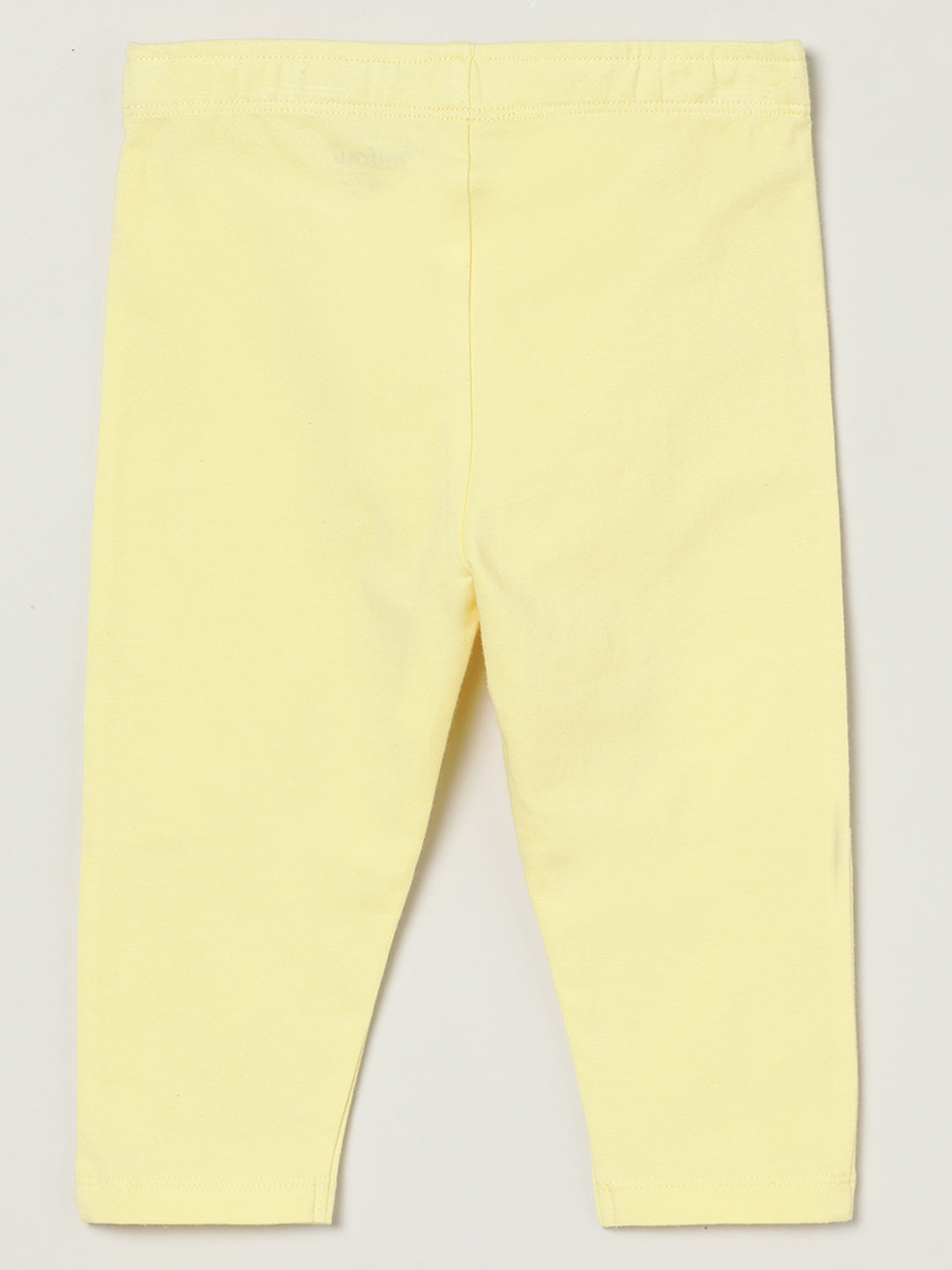 Milou Girls Cotton Printed Leggings Yellow