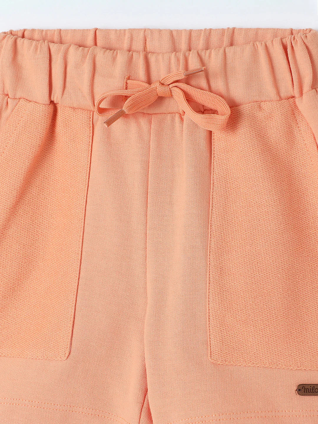 Baby Cotton Shorts | Apricot Adjustable Waist Shorts | Milou Kids