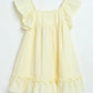 Milou Baby Girls Yellow Hakoba Cotton Dress