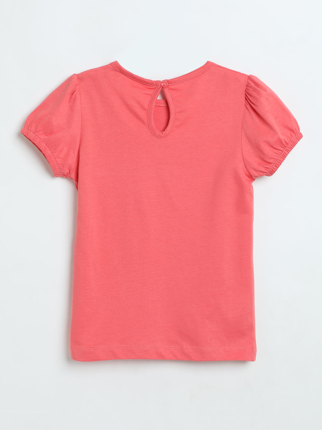 Milou Girls Butterfly Graphic T-Shirt Coral Pink