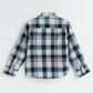 Milou Boys Full Sleeve Checked Bio-Washed Shirt Blue Check