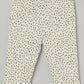 Milou Girls Cotton Bio-Washed Polka Leggings Off White