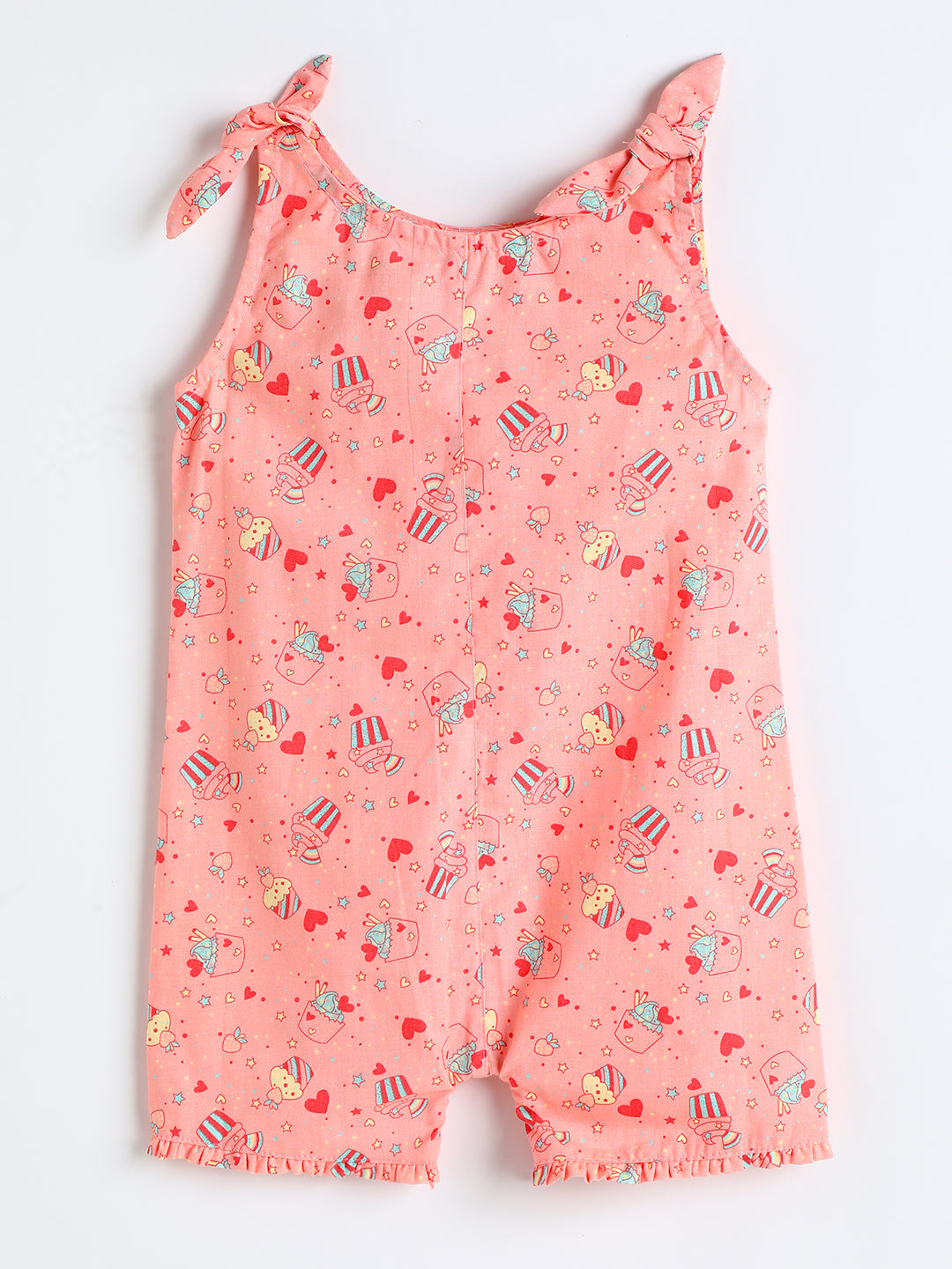 Milou Kids Cotton Bio Washed Printed Romper for Girls - BGRMP041-AOPCL