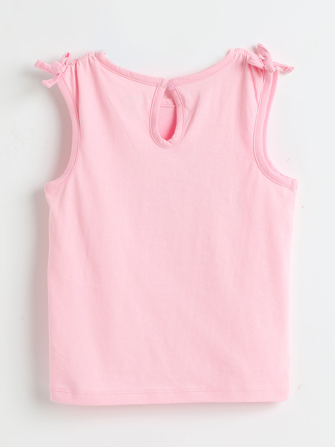 Milou Baby Girls Sleeveless Top Pink Graphic Print