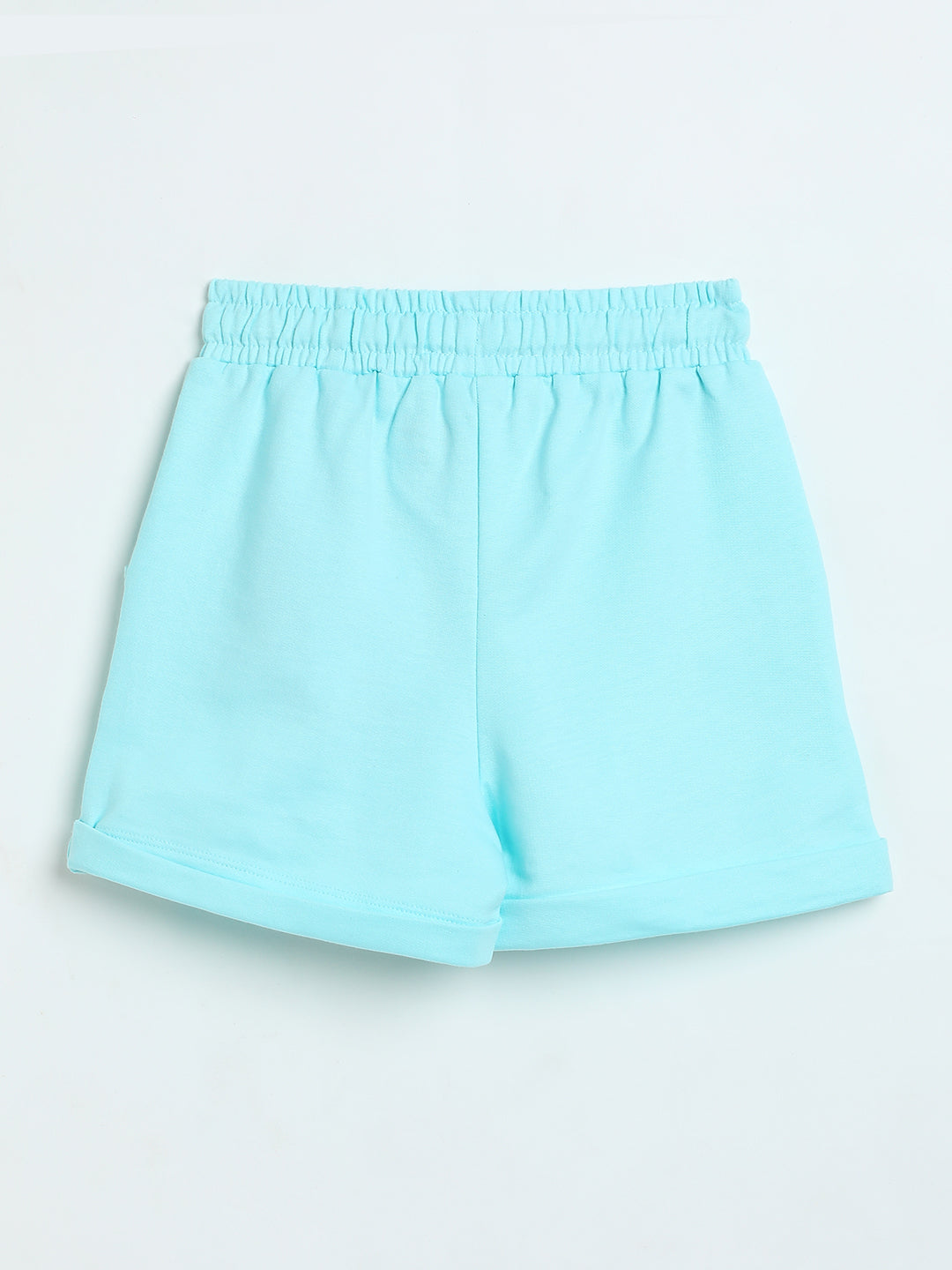 Milou Girls Whisper Blue Loopknit Shorts