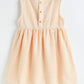 Baby Girls Peach Cotton Dress | Milou Kids