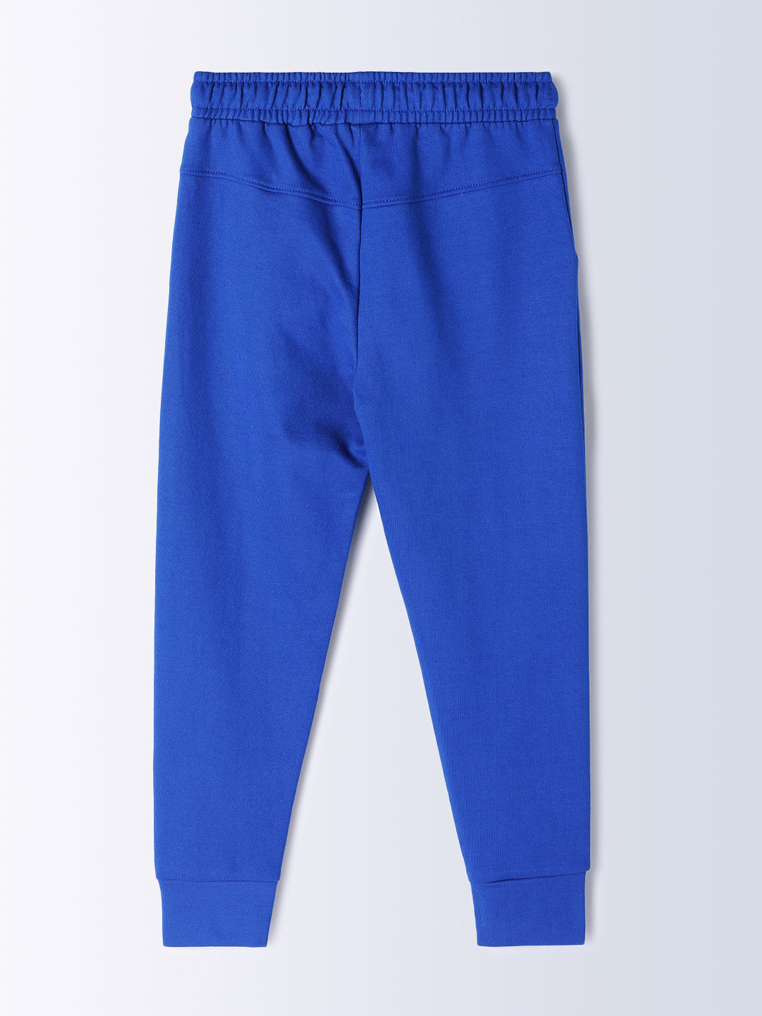 Milou Kids Cotton Solid Bio Washed Joggers for Boys - Royal Blue