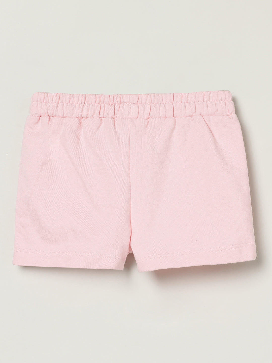 Milou Kids Cotton Solid Bio Washed Girls Shorts for Girls -Pink