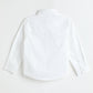 Milou Boys Full Sleeve Solid Bio-Washed Shirt White